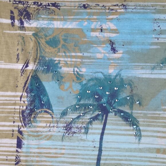 🔺️Madison & Berkeley Burnout Bedazzled Short Sleeve Tshirt Medium - Picture 5 of 9